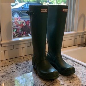 Hunter Brand. Hunter green rainboots